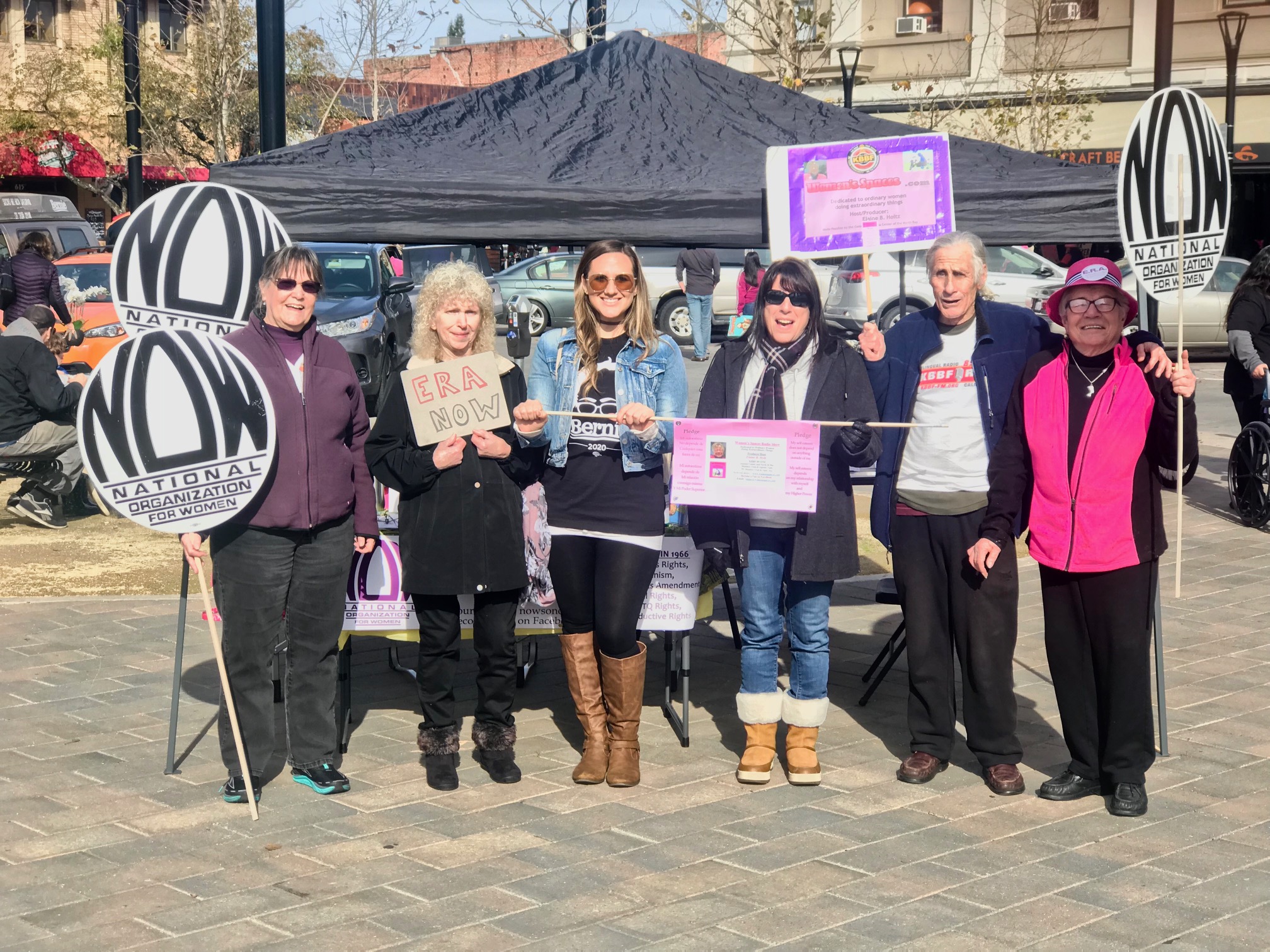 Santa Rosa Women's March 2020 NOW Booth staff