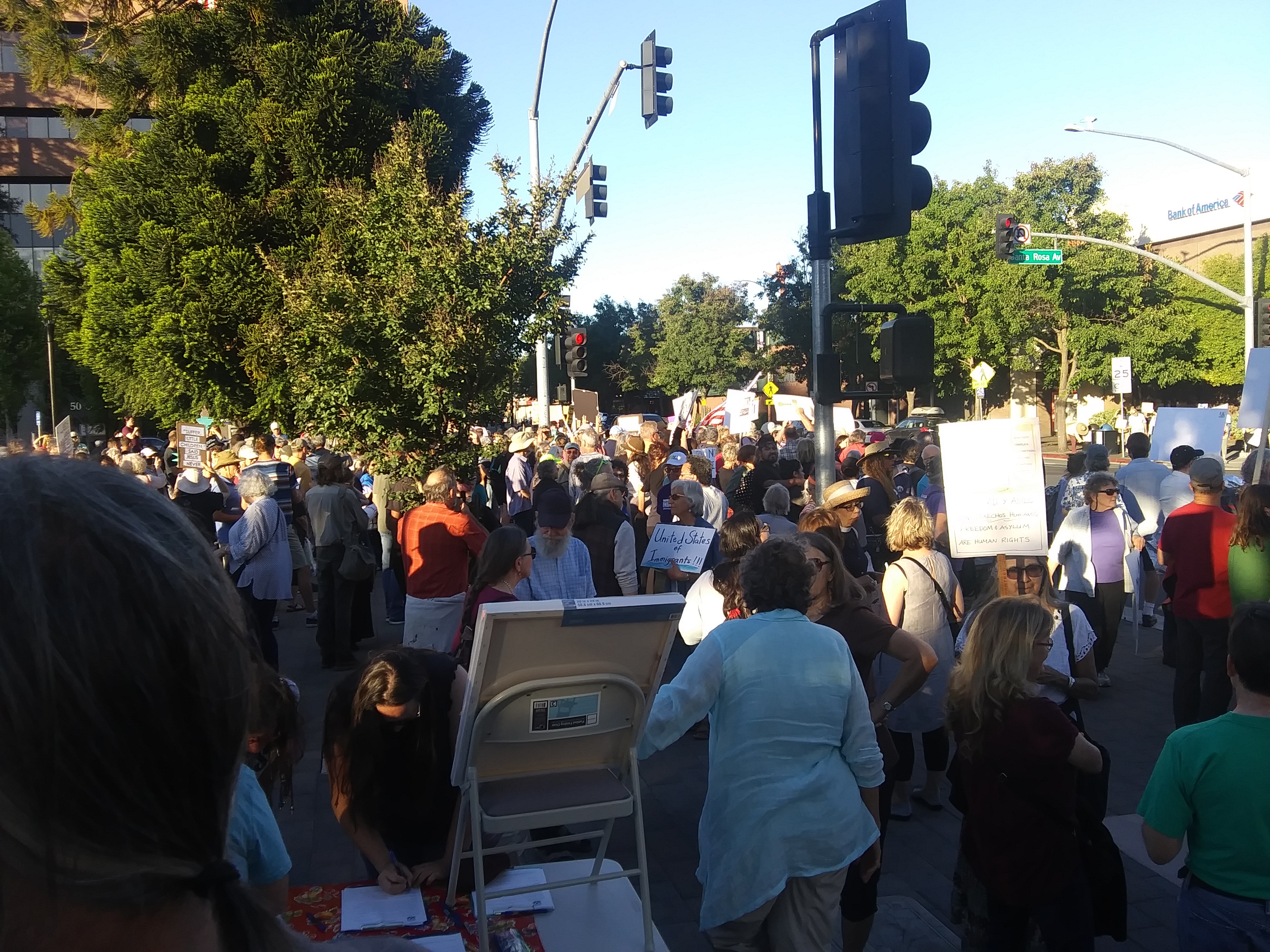 Miigrant Detention Rally in Santa Rosa