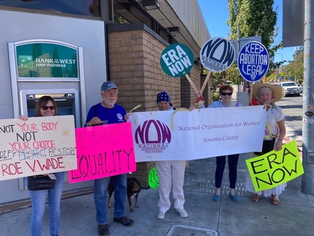 NOW rally for Women's Rights on Women's Equality Day (8/26/2022) in Sebastopol, CA