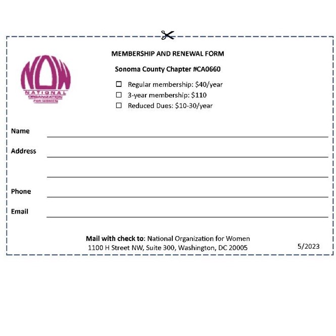 NOW Membership Form - Mail-in